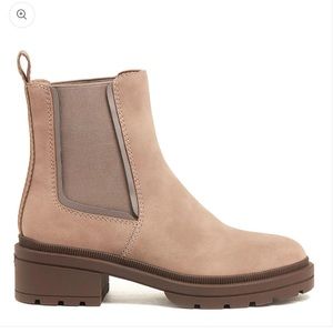 Taupe suede ankle boots